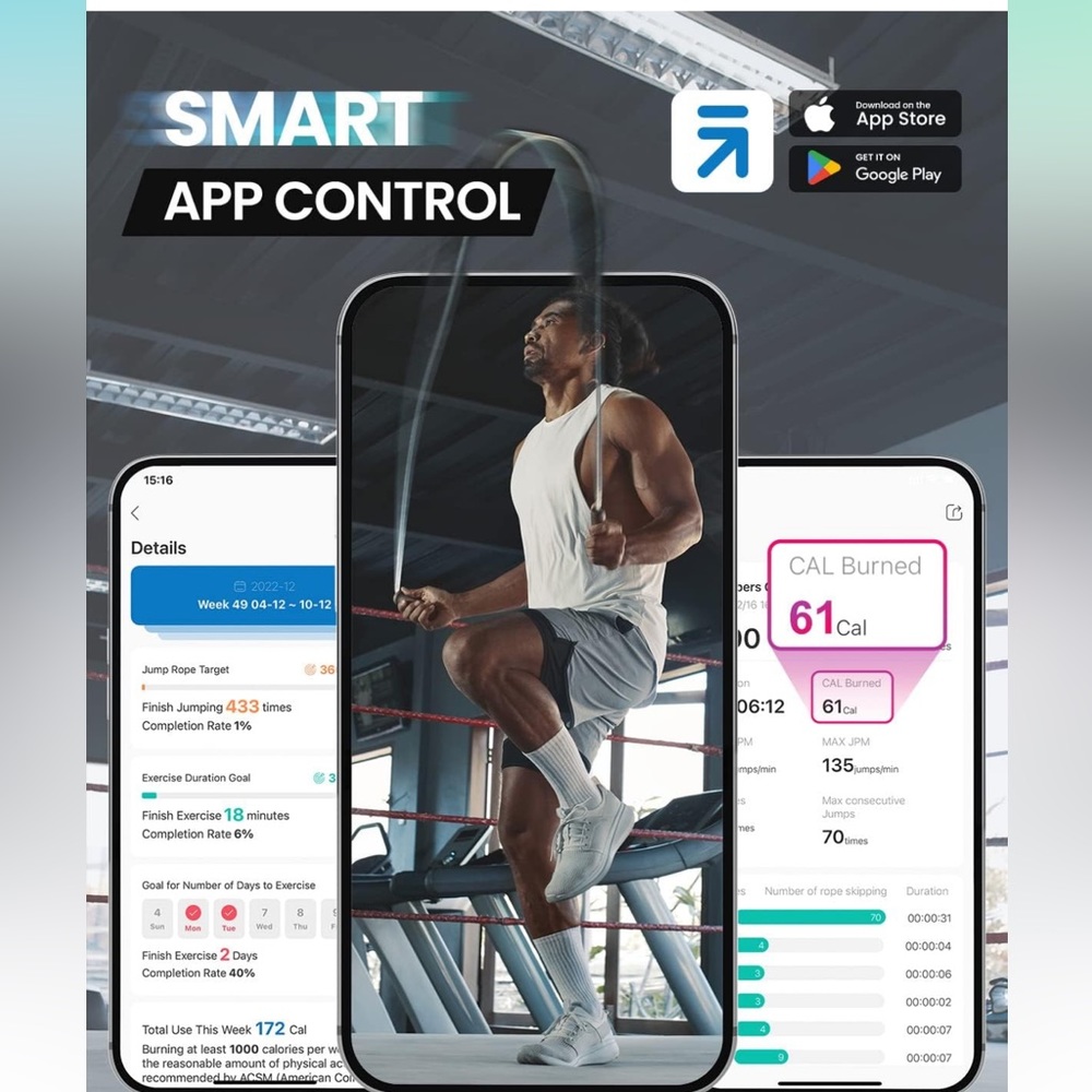 Renpho Smart Jump Rope - Picture 3 of 5